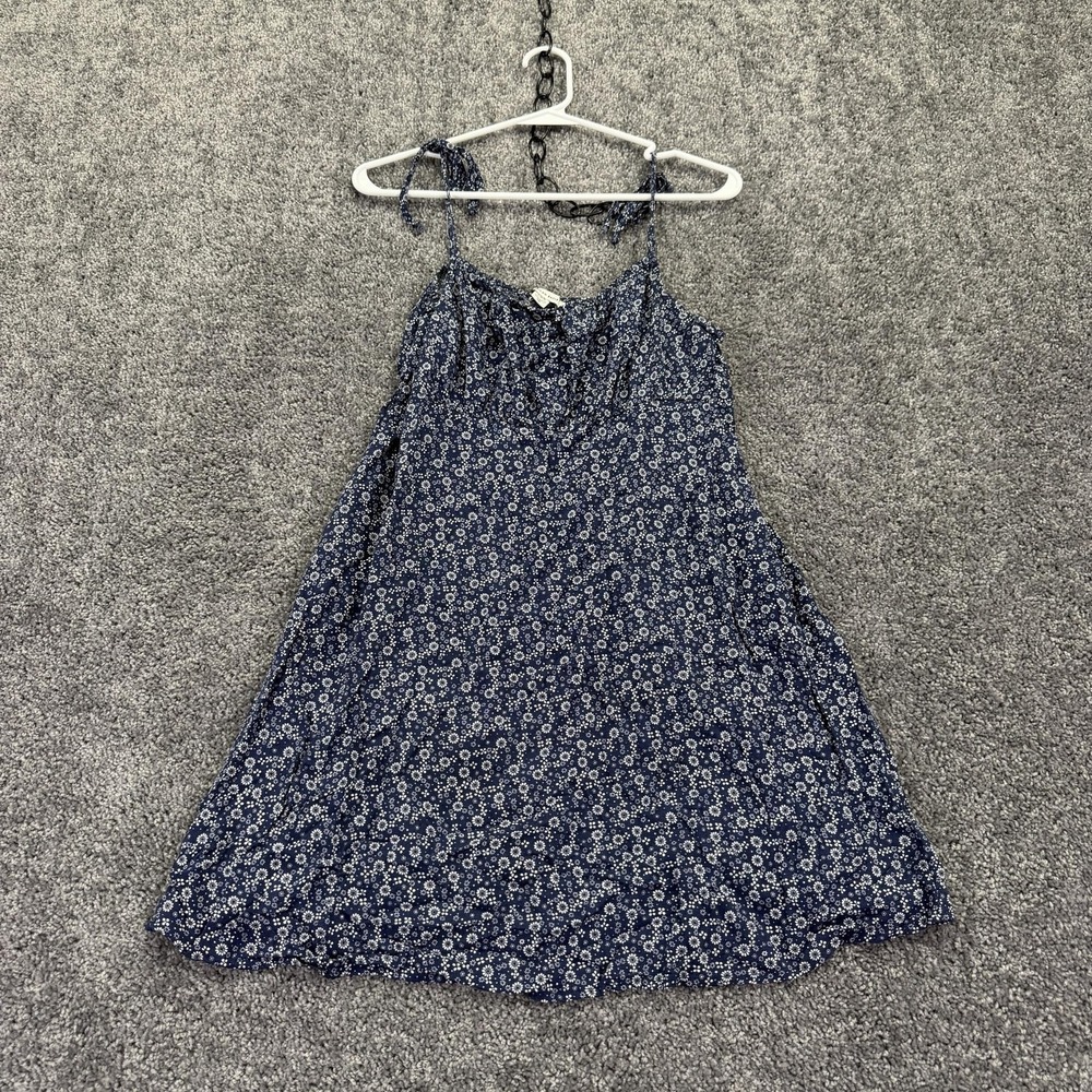 American Eagle Outfitters Sundress Womens Large Blue Floral A Line Scoop Neck